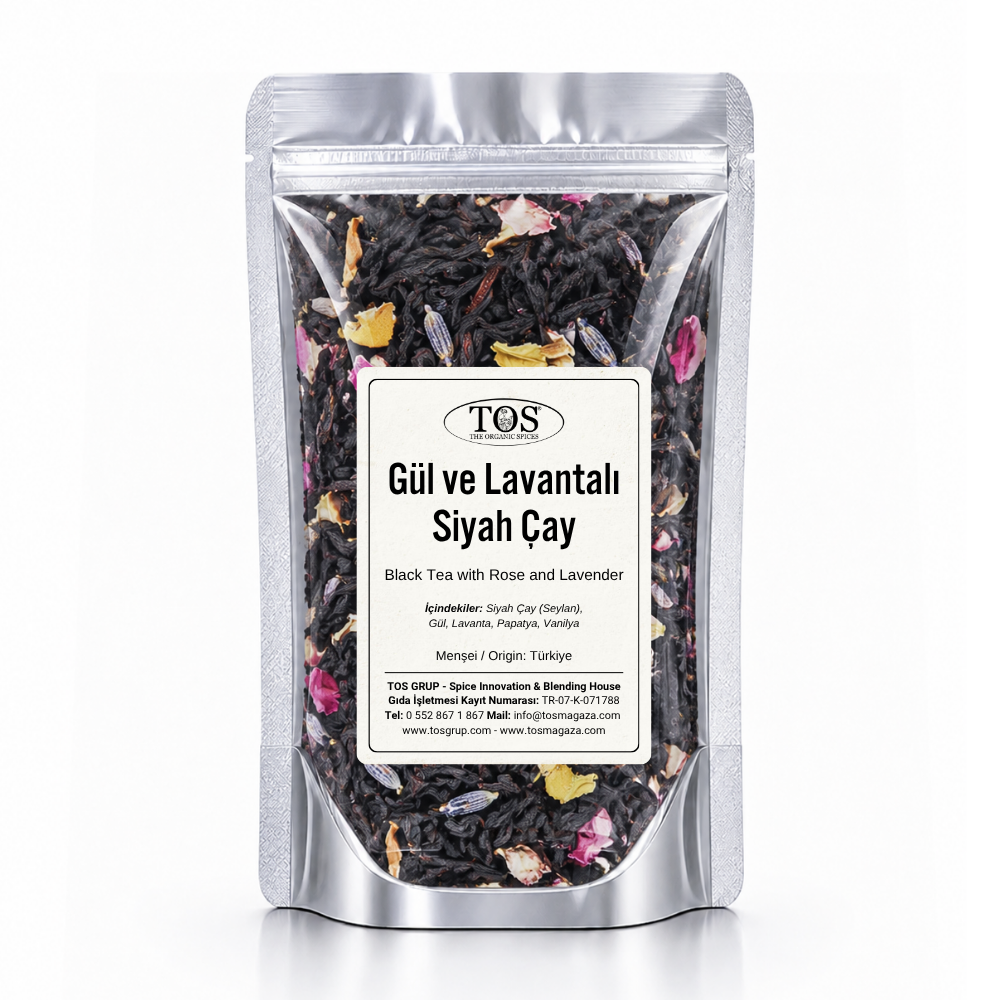 Gül ve Lavantalı Siyah Çay