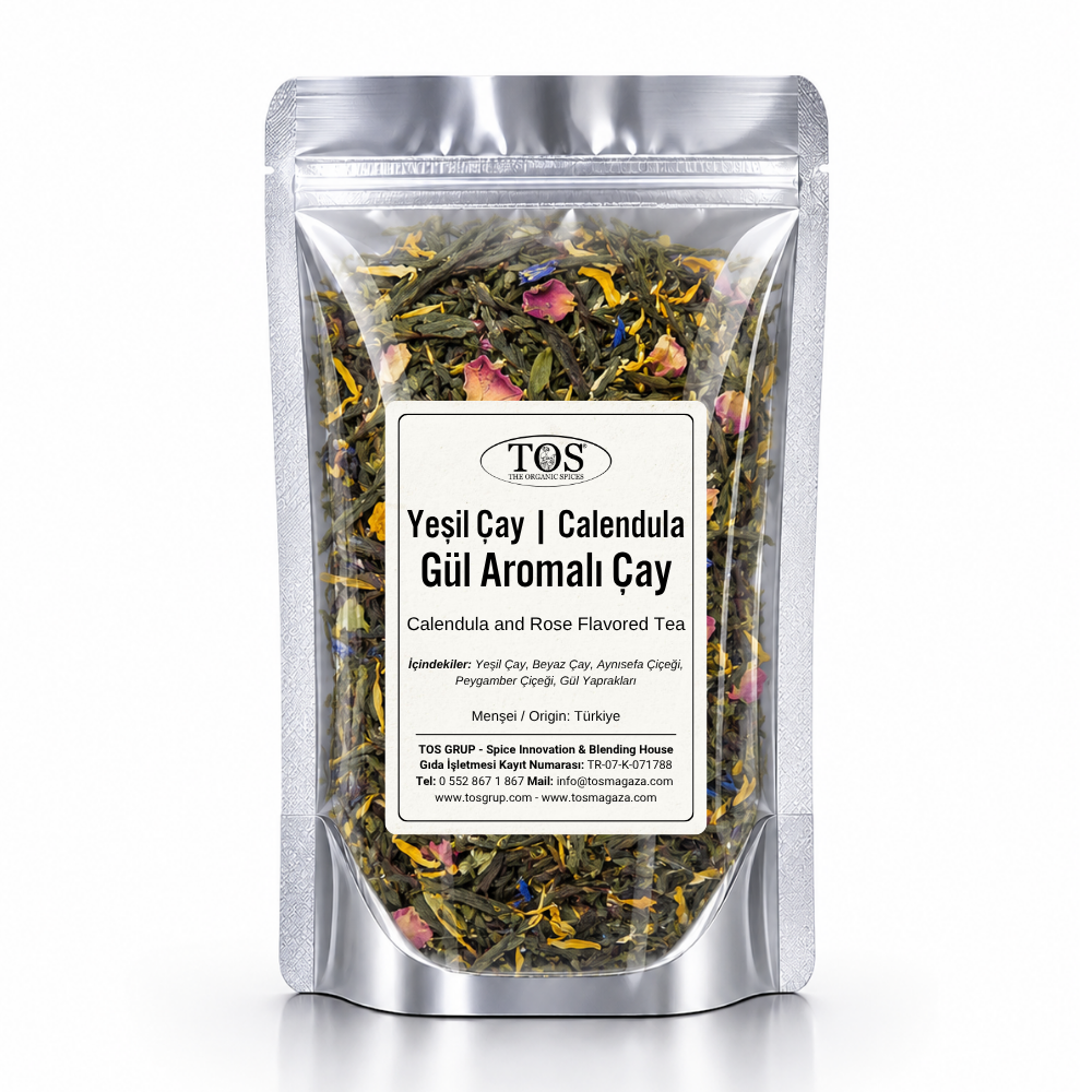 Yeşil Çay | Calendula ve Gül Aromalı Çay
